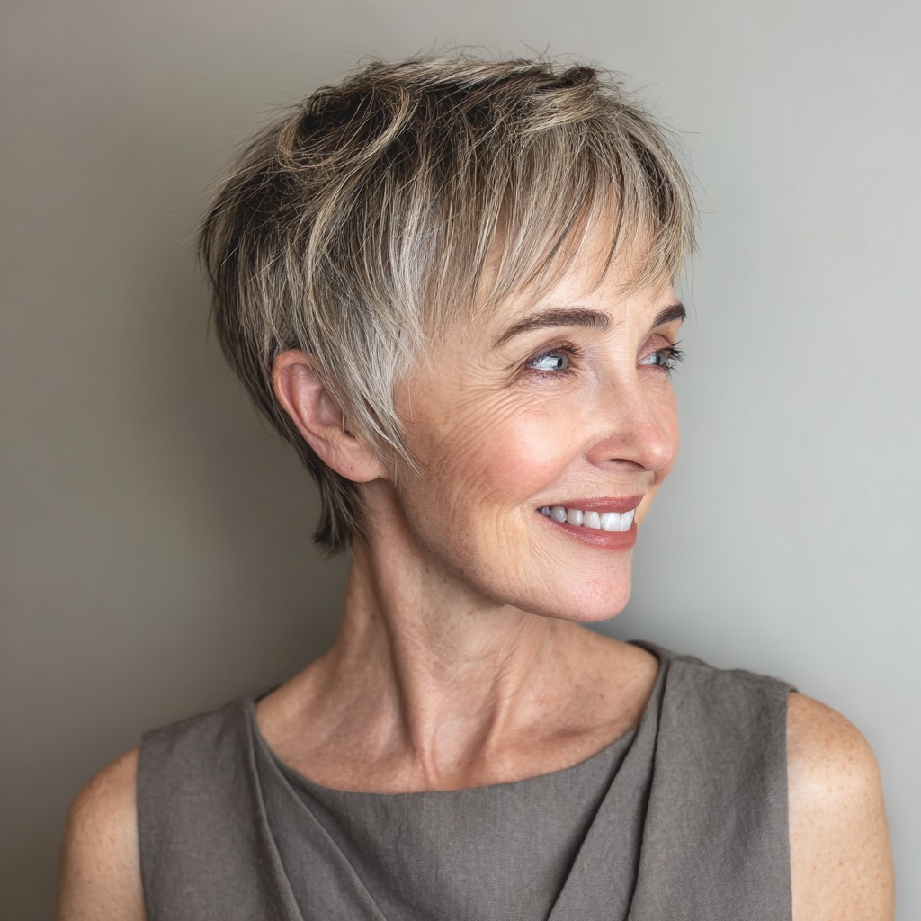 Chic Textured Short Cut with Playful Layers
