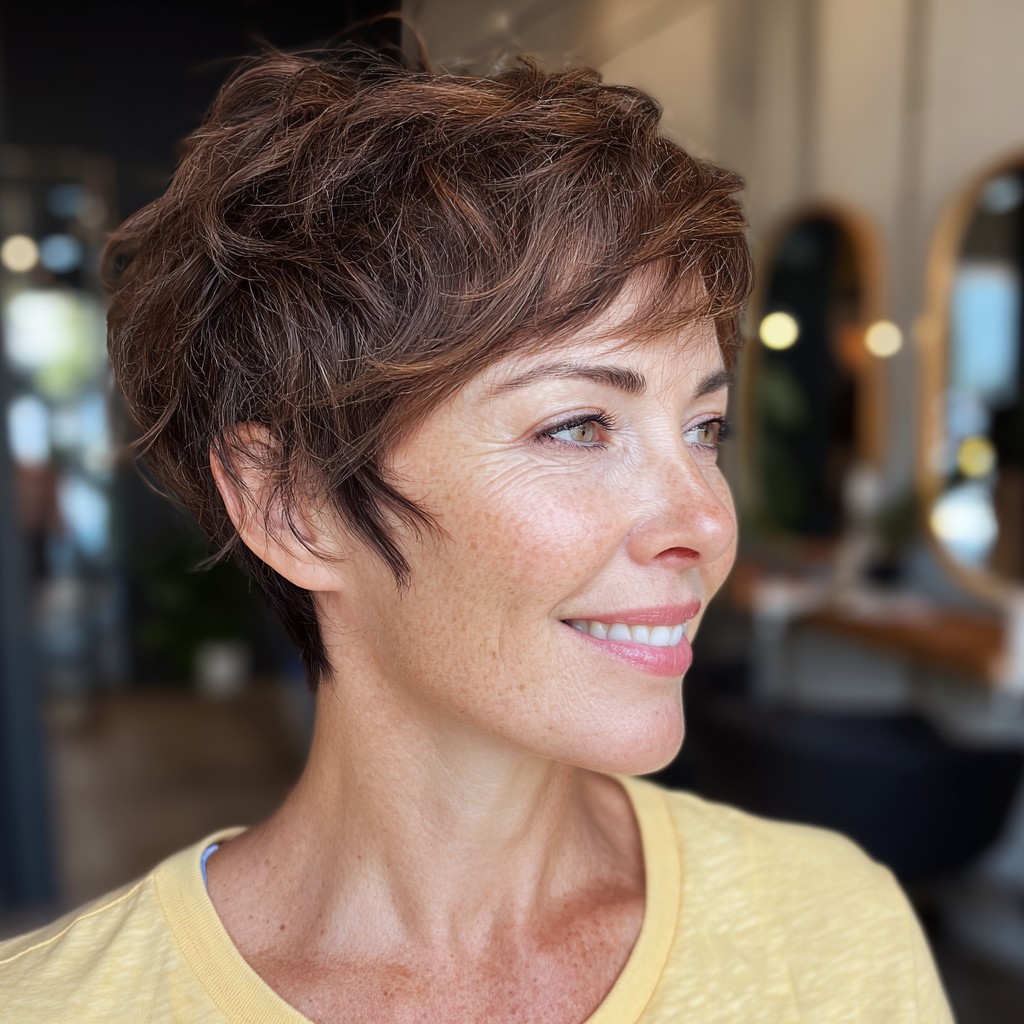 Chic Textured Short Cut with Subtle Layers