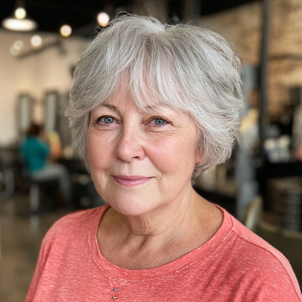 chic wispy bangs with soft layers