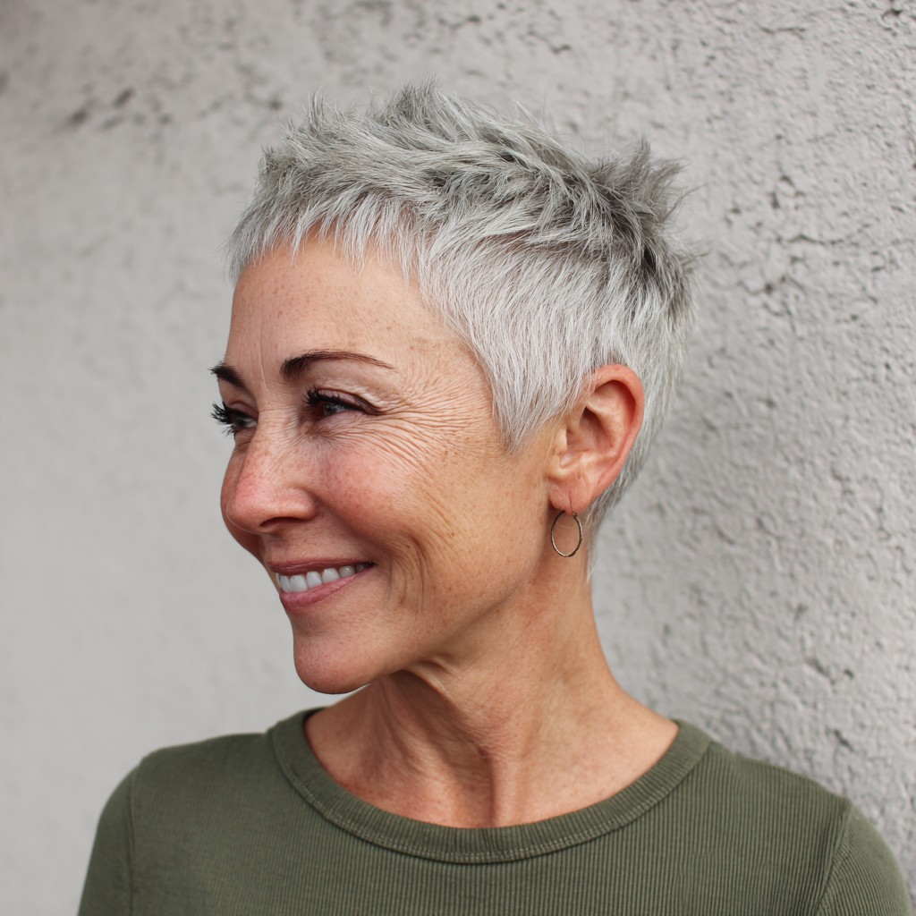 Edgy Textured Pixie Cut with Feathered Layers