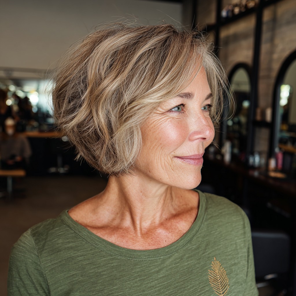 Effortlessly Chic Bronde Textured Bob