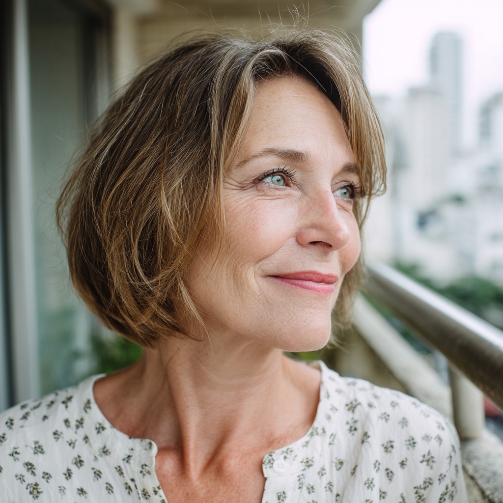 Effortlessly Chic Cropped Bob with Flattering Face Framing