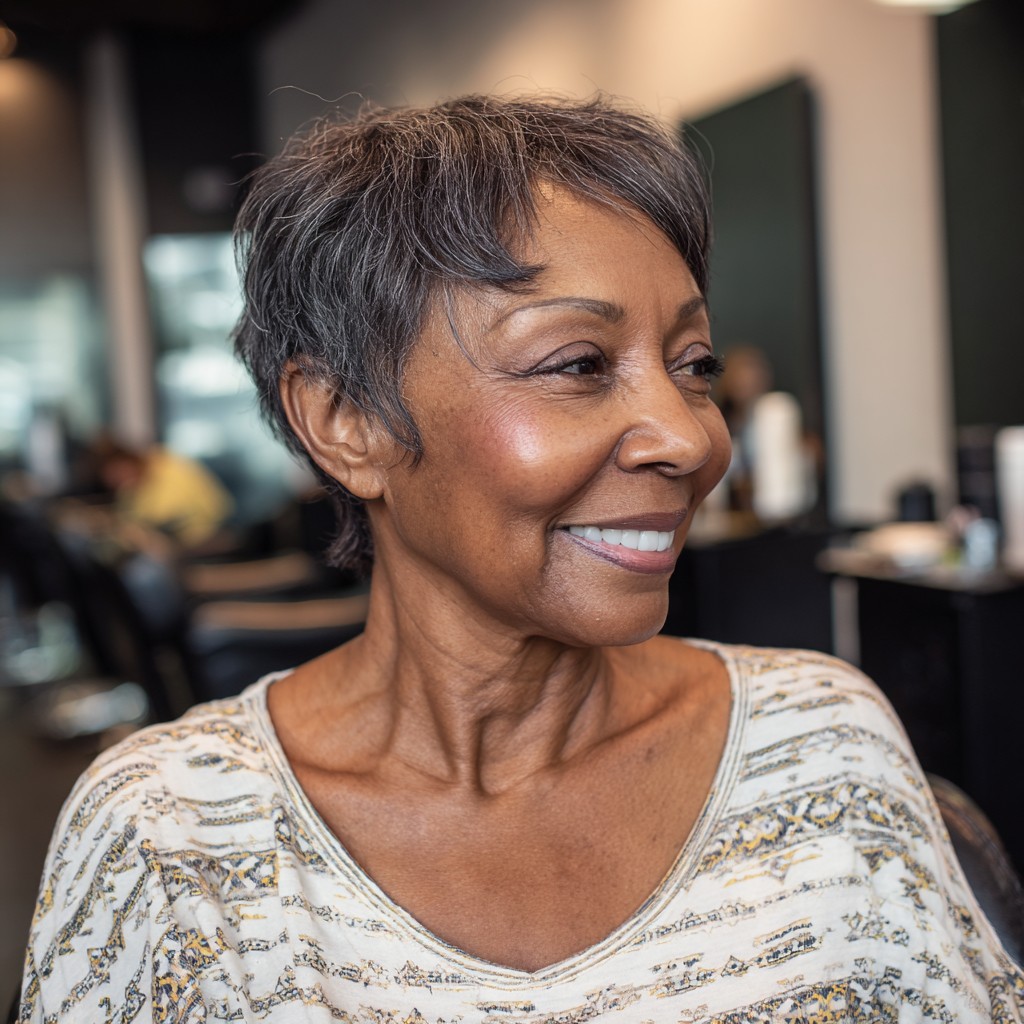 Elegant Short Textured Cut with Soft Waves