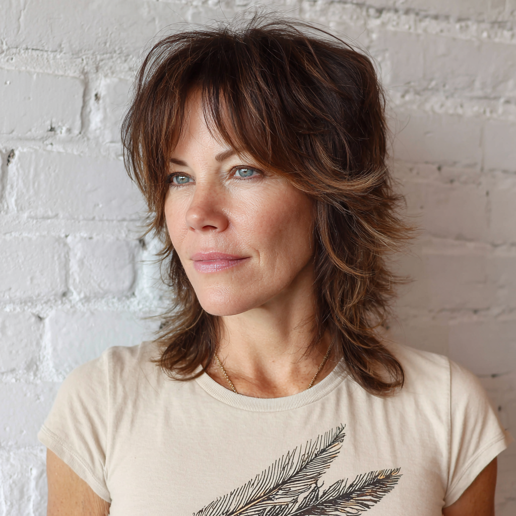 Modern Layered Shag with Soft Face-Framing Pieces