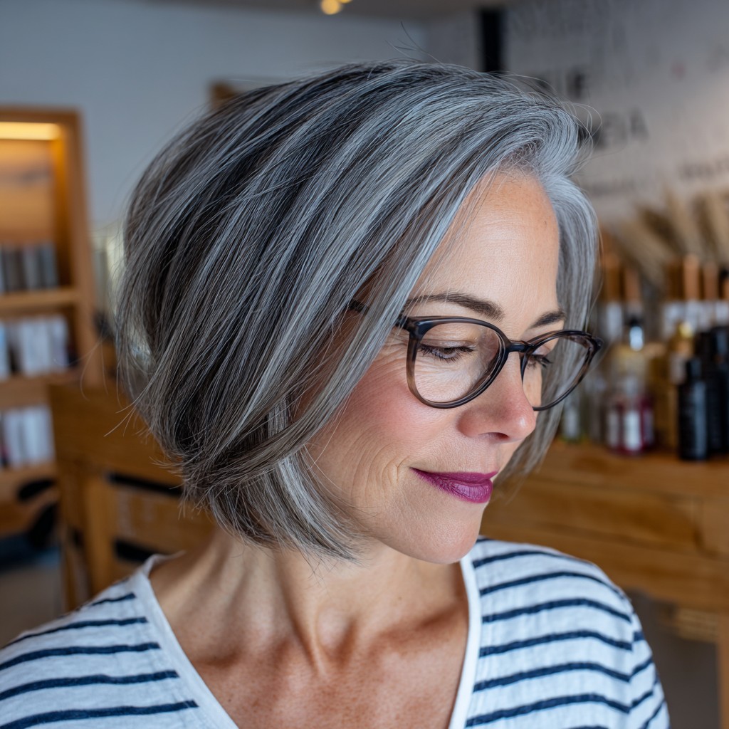 Modern Sleek Bob with Soft Layers