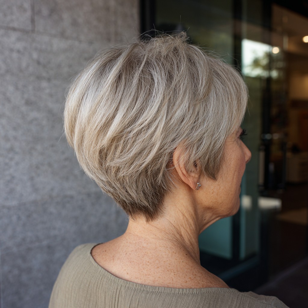 Modern Textured Pixie Cut with Subtle Highlights
