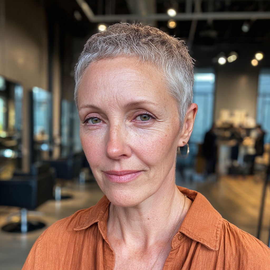Modern Textured Pixie with Subtle Dimension