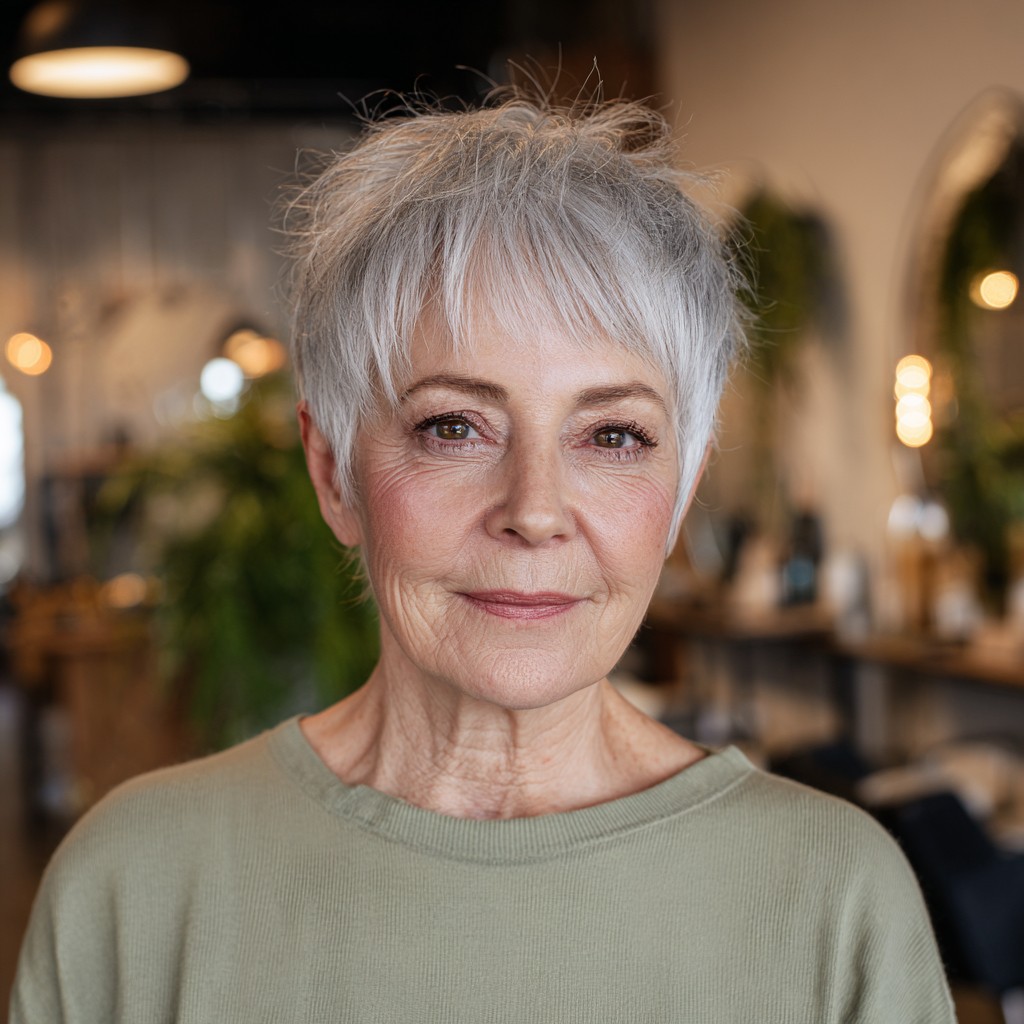 Modern Textured Pixie with Wispy Bangs