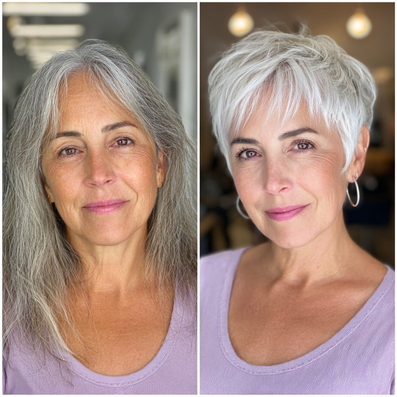 Modern Wash-and-Go Pixie Cut with Subtle Layers