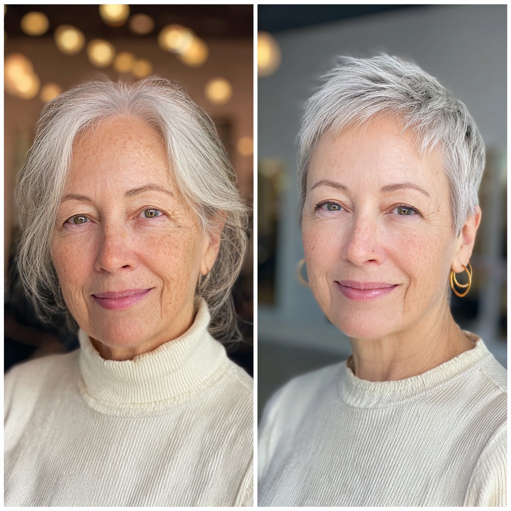 Sleek Short Textured Pixie with Subtle Highlights