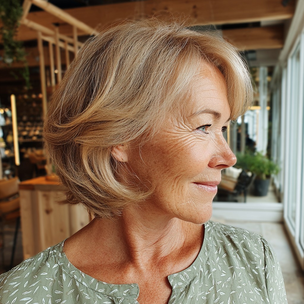 Soft Bronde Bob with Gentle Layers