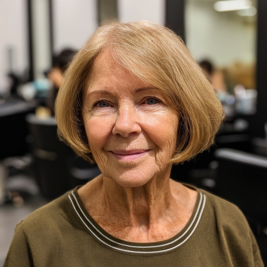 Soft Bronde Bob with Subtle Volume