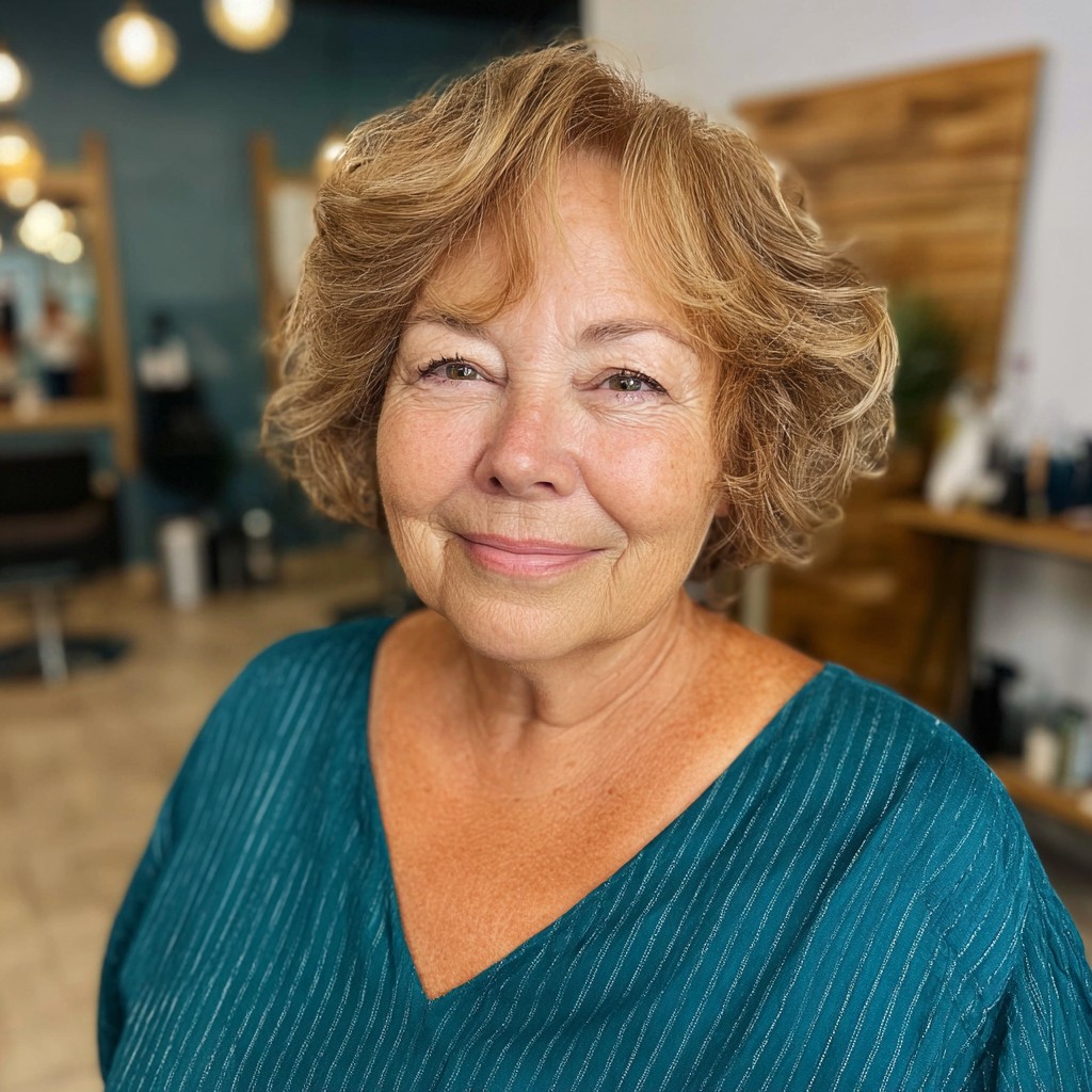 Soft Bronde Curls with Lifted Volume