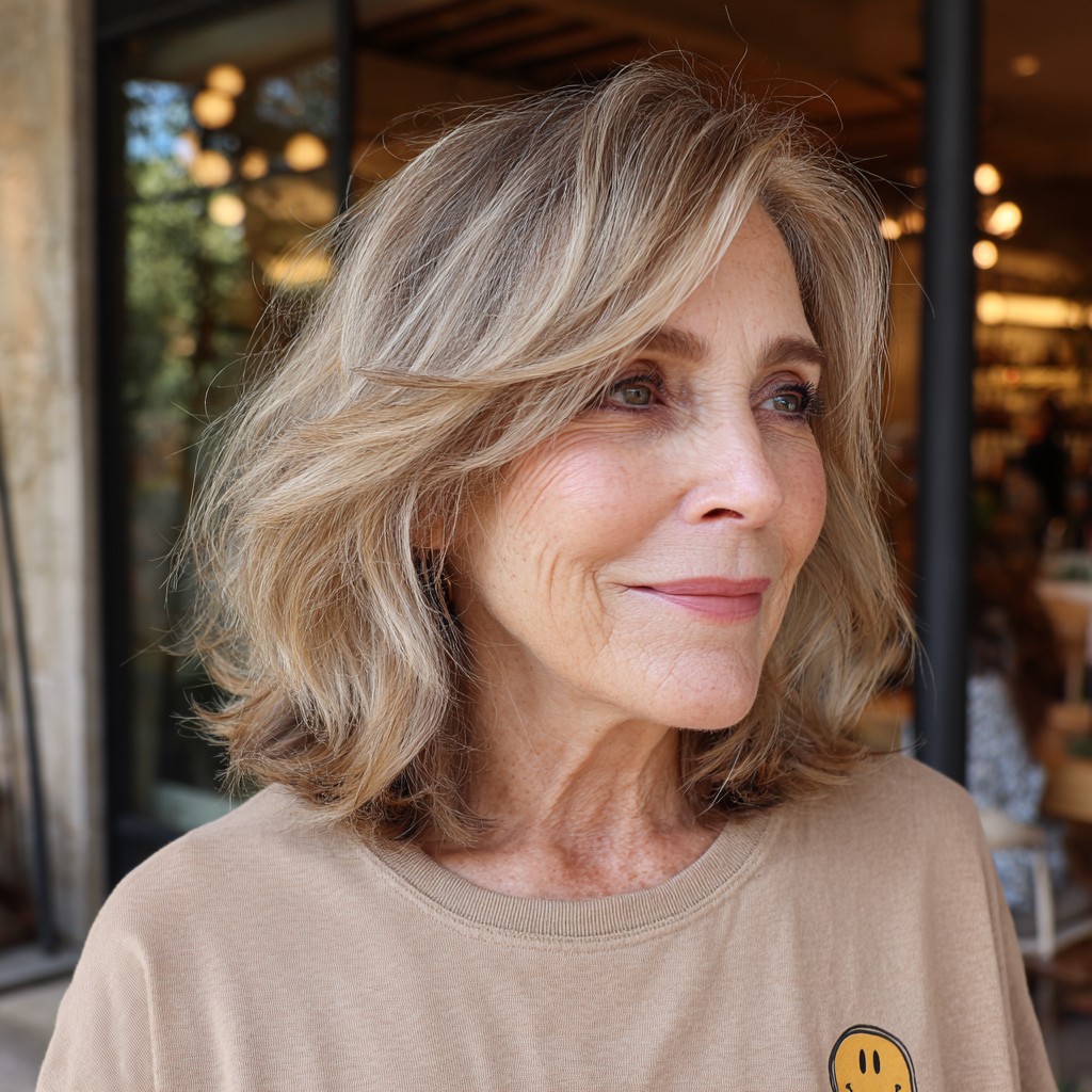 Soft Bronde Waves with Subtle Layering