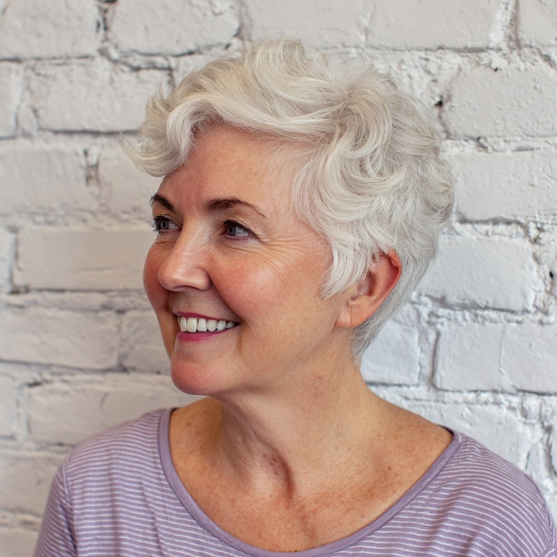 Soft Curly Pixie Cut with Textured Layers