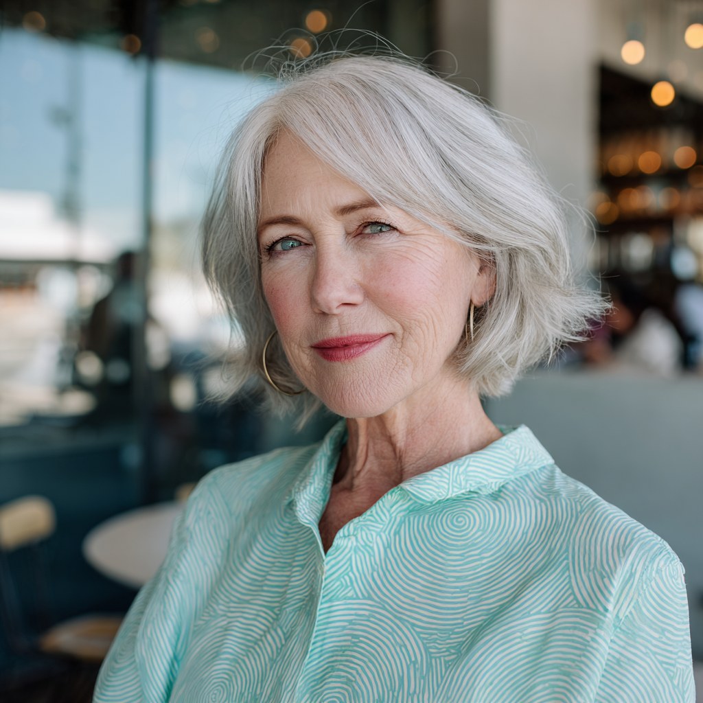 Soft Silver Bob with Gentle Textured Layers