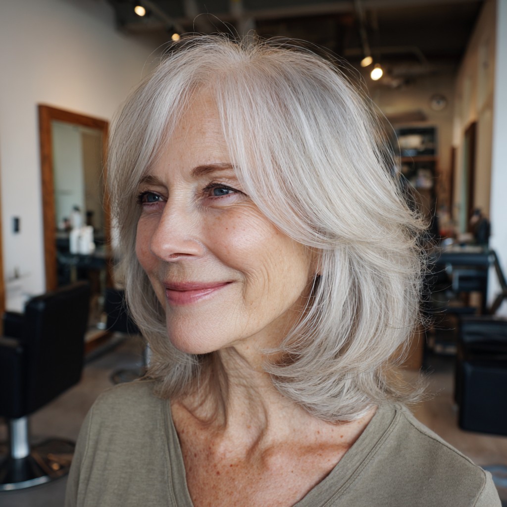 Softly Layered Silver Cut with Gentle Volume