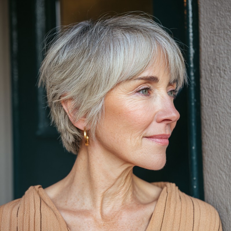 Stylish Layered Mixie Shag with Soft Textures