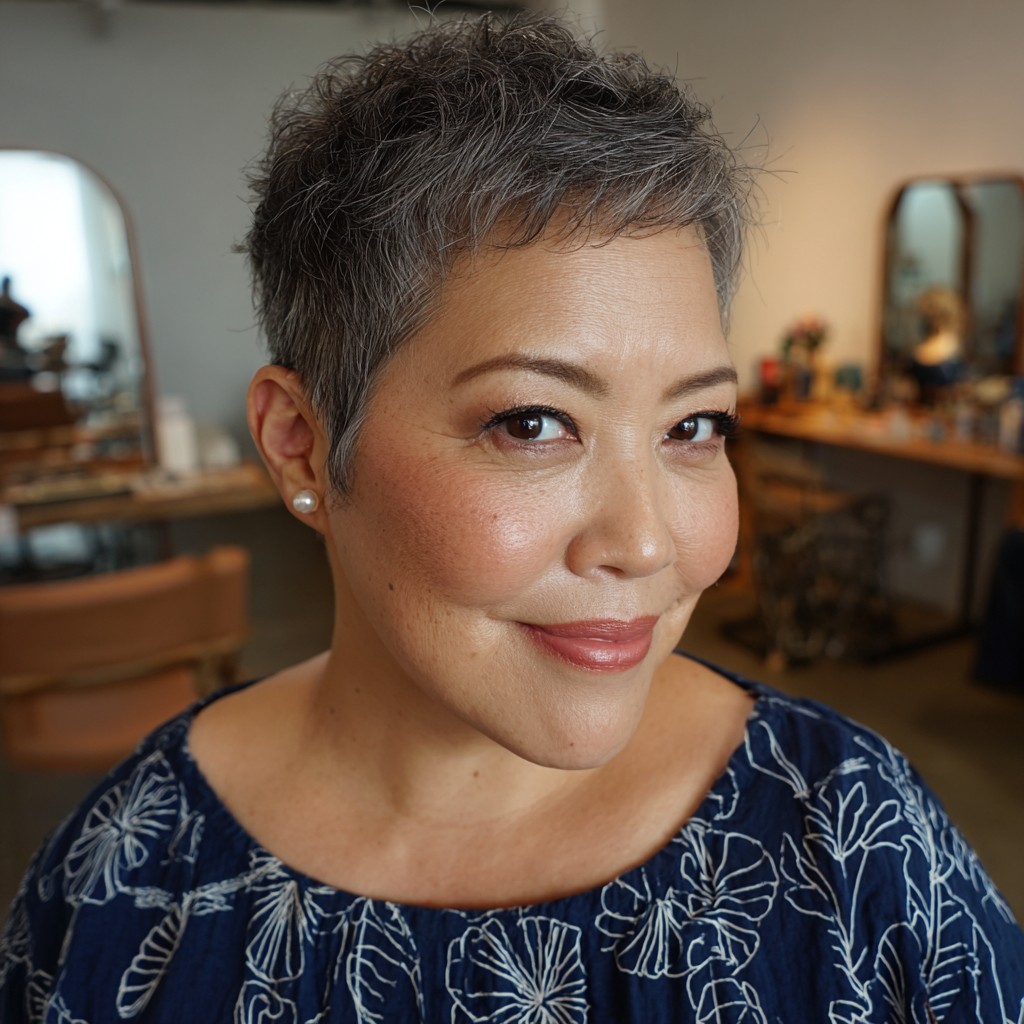 Stylish Softly Textured Pixie Cut