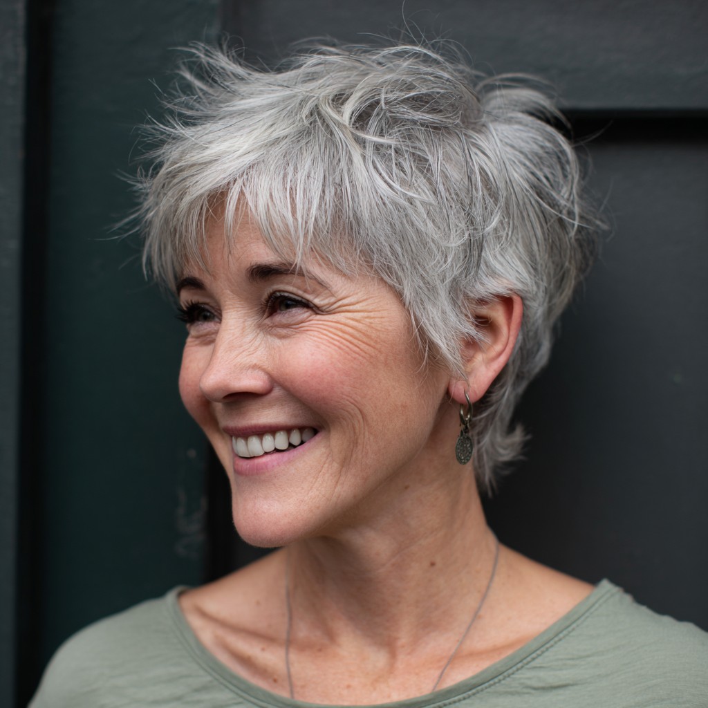 Stylish Textured Short Cut with Lively Layers