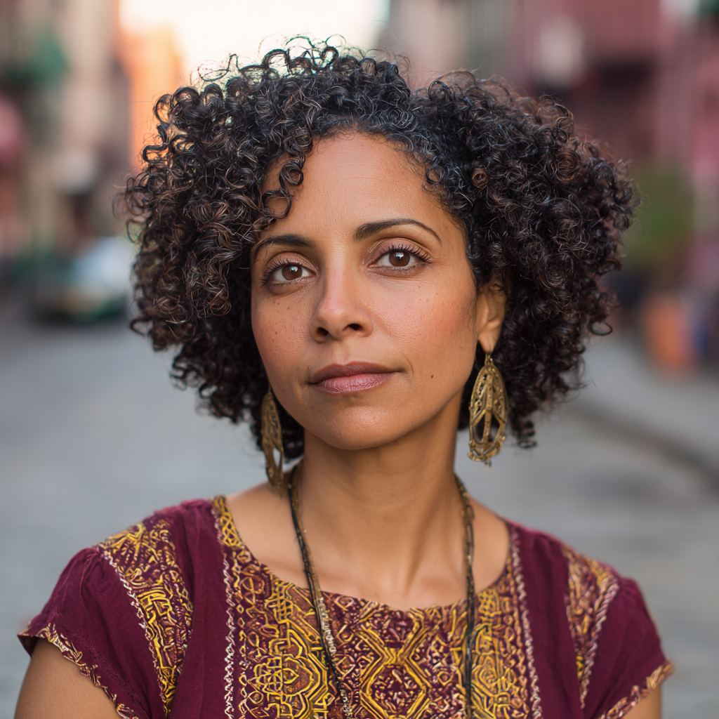 Textured Curly Lob with Face-Framing Layers