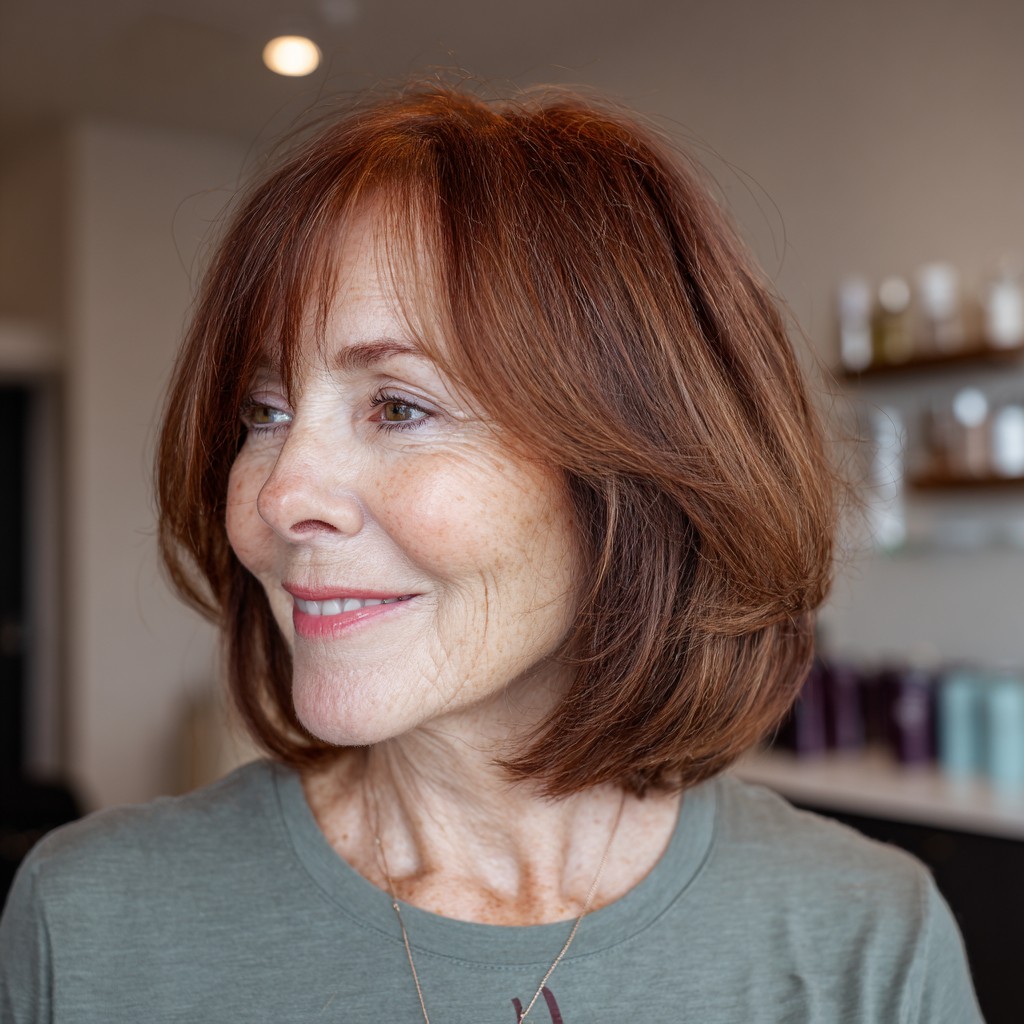 Textured Mahogany Brown Lob with Soft Layers