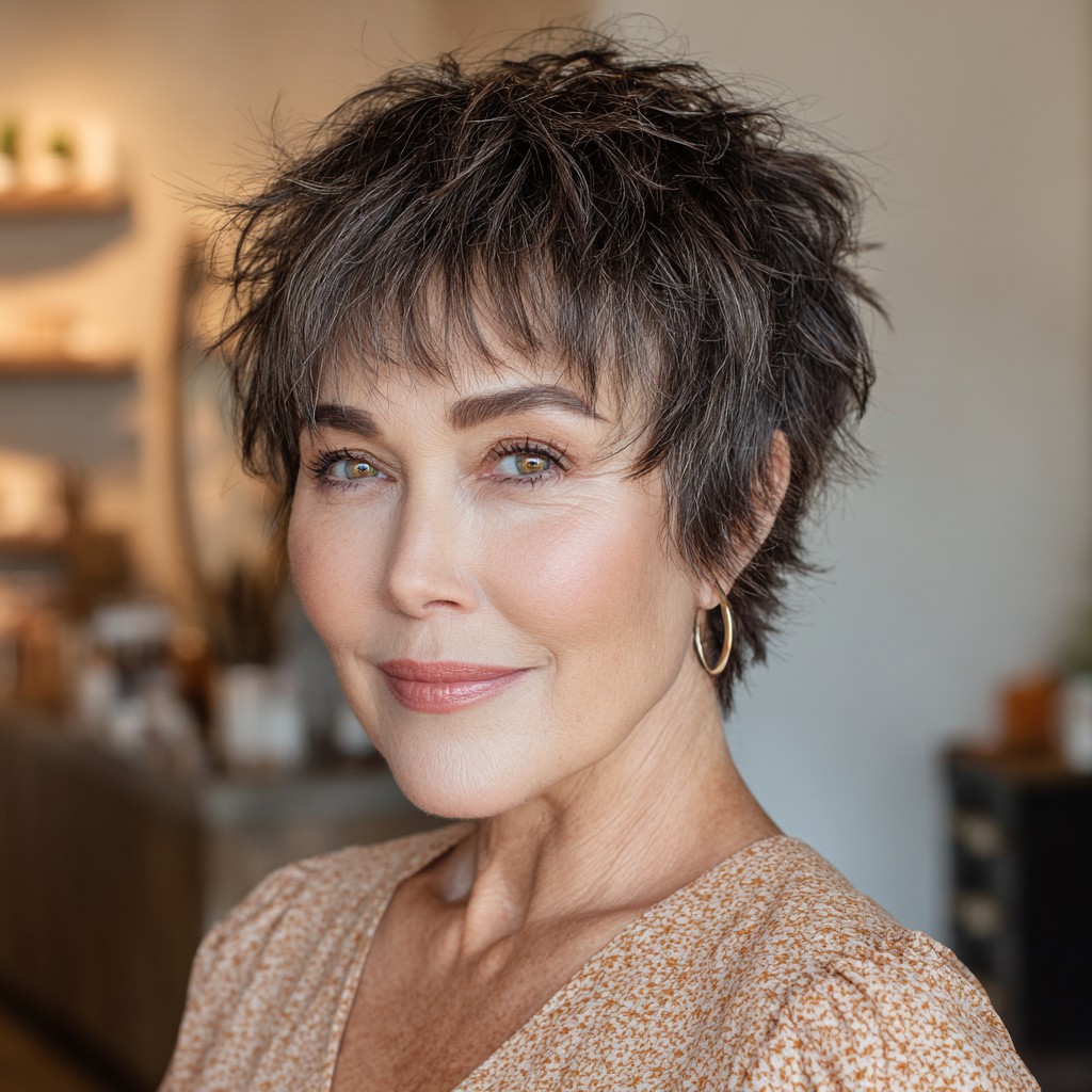 Textured Short Cut with Playful Layers