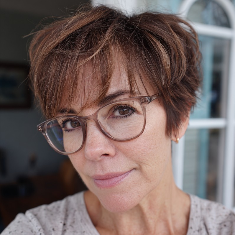 Textured Short Pixie Cut with Subtle Layers