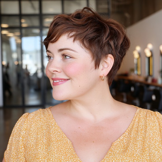 Textured Short Pixie Cut with Soft Volume