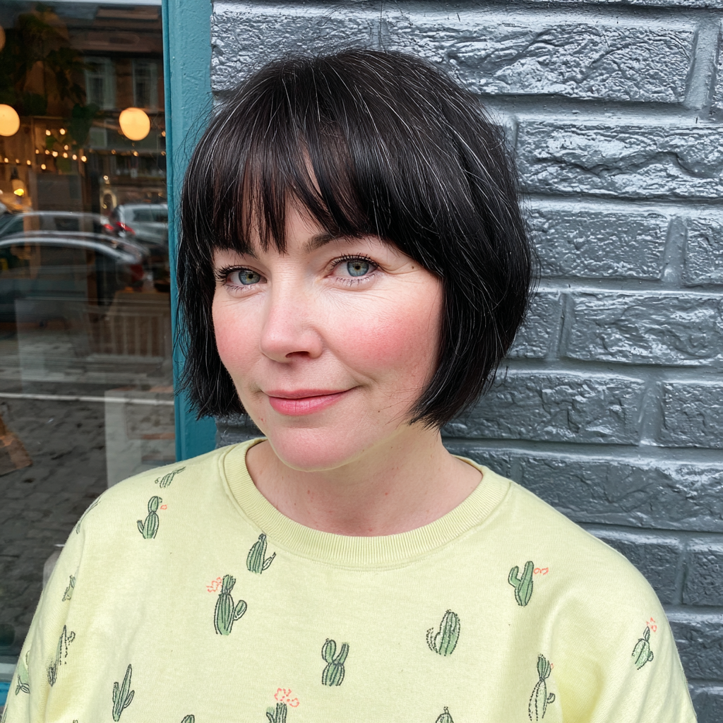 Chic Textured Bob with Soft Bangs