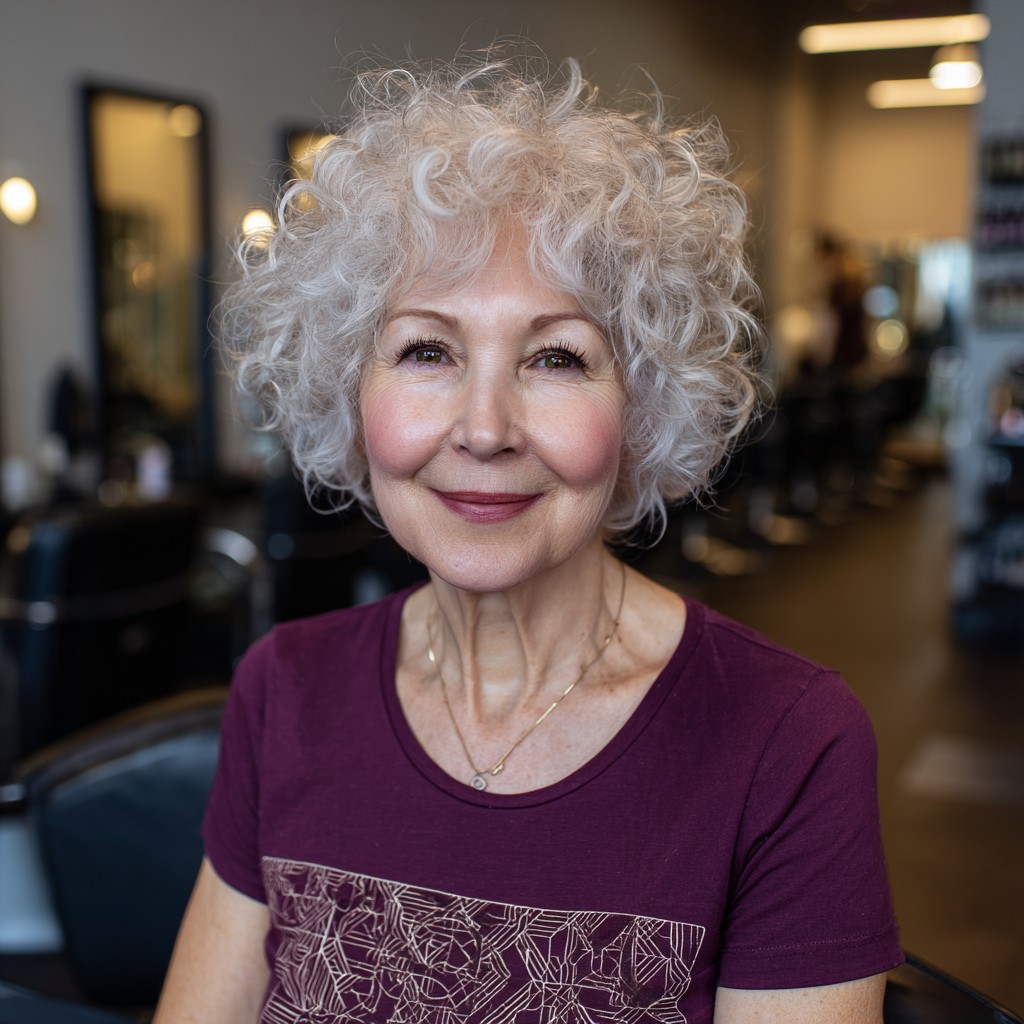 Charming Curly Short Bob with Volume