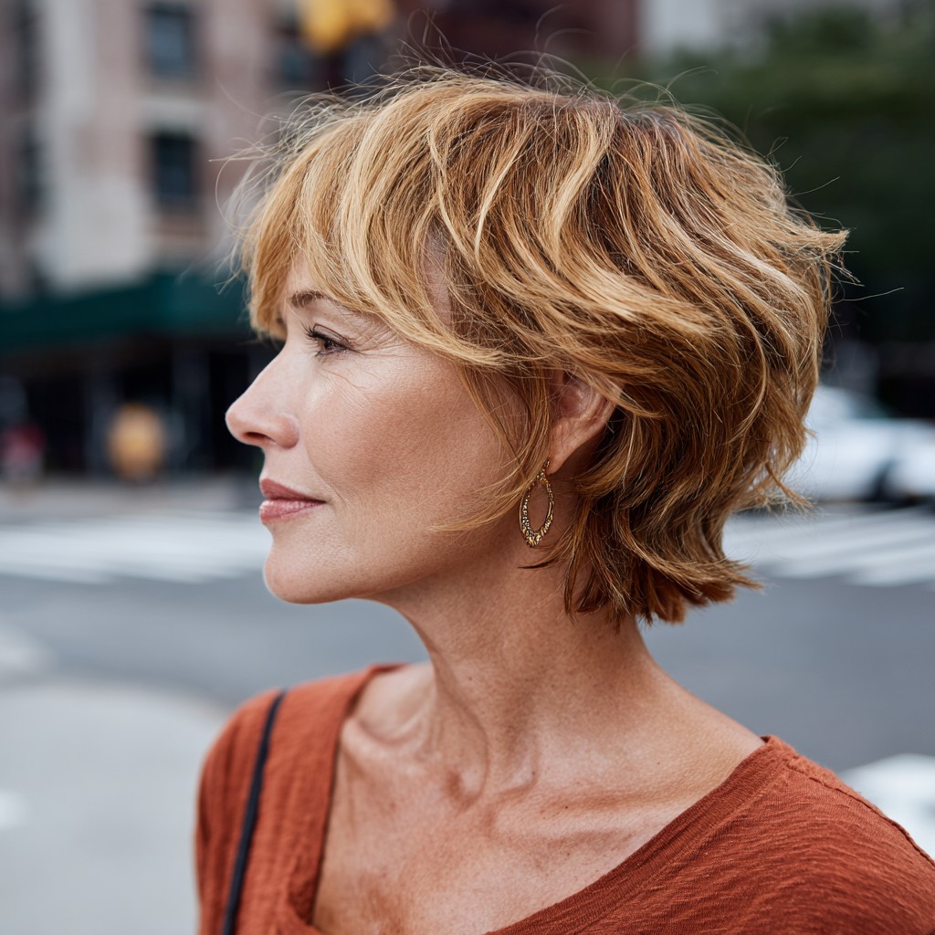 Chic Bronde Pixie Cut with Soft Beachy Waves