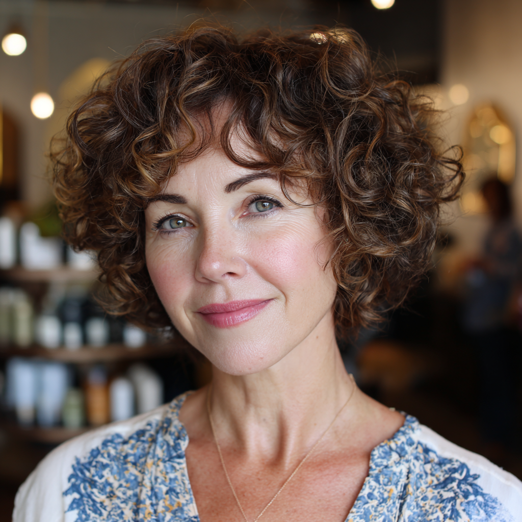 Chic Curly Bob with Defined Curls