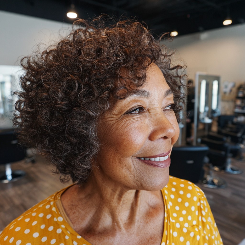 Chic Curly Bob with Soft Volume