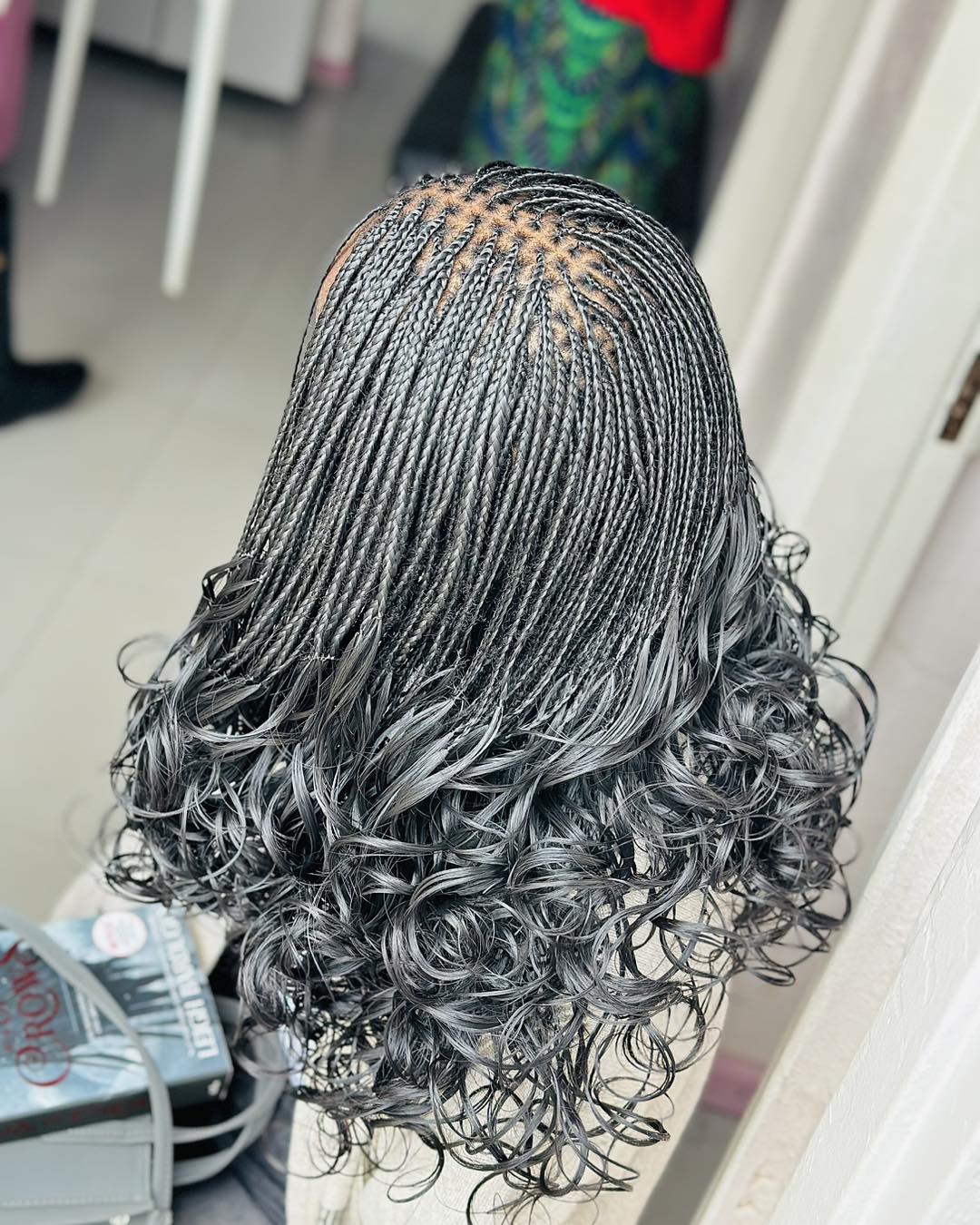 Chic Curly Box Braids with Layered Ends