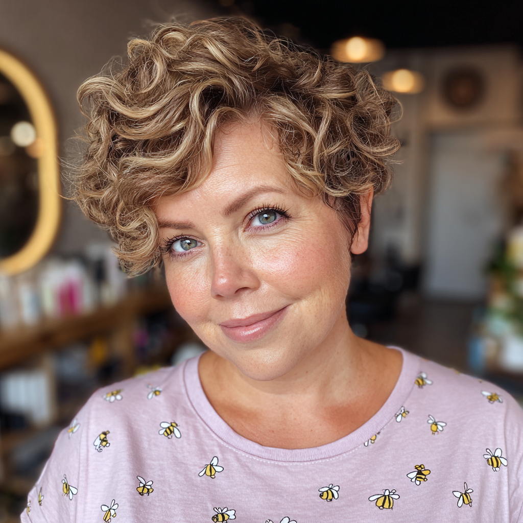 Chic Curly Short Cut with Soft Volume