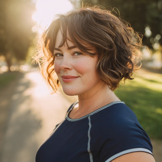 Chic Curly Shoulder-Length Cut with Subtle Layers