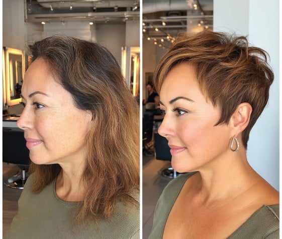 Chic Layered Asymmetrical Pixie Cut