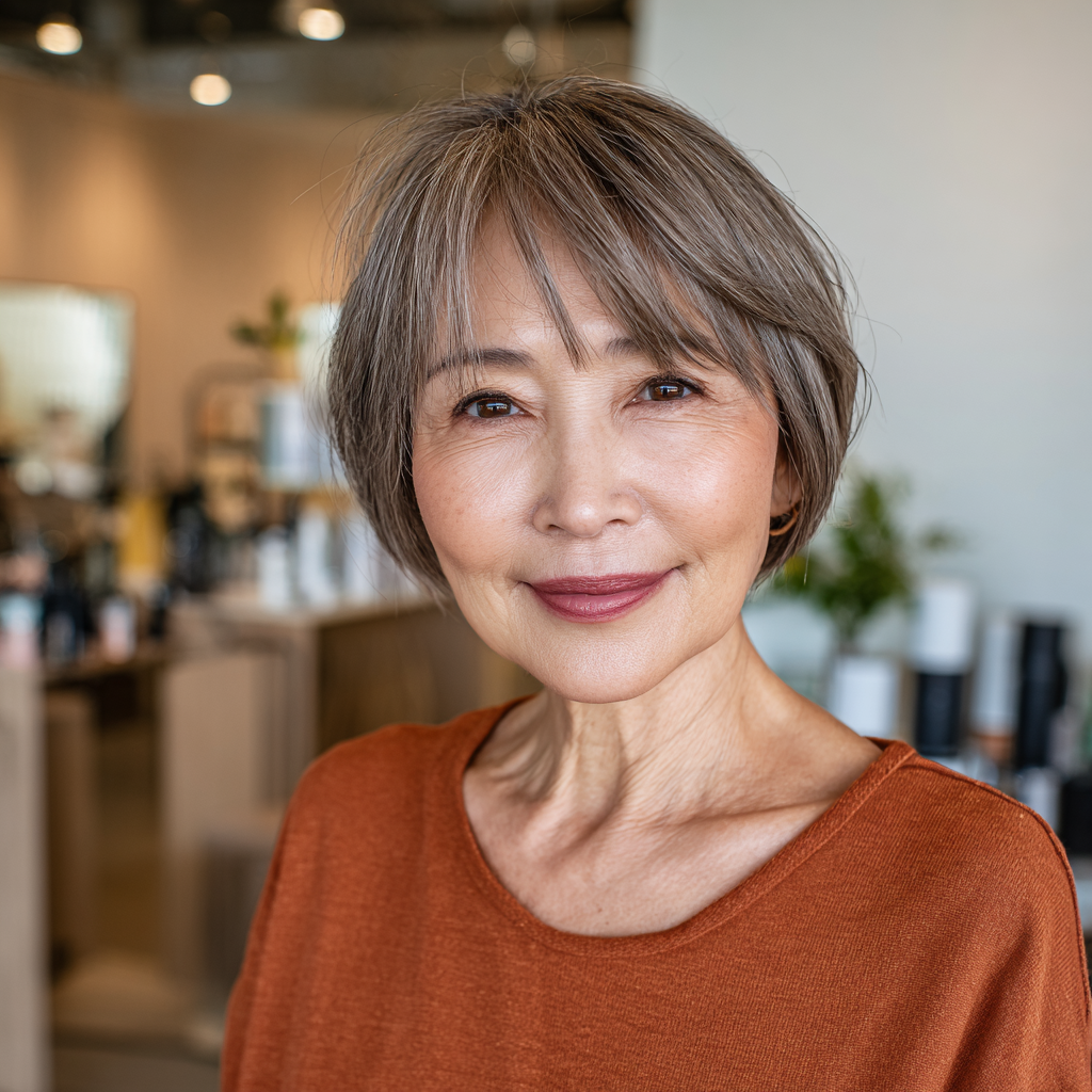 Chic Short Brown Textured Bob with Subtle Layers