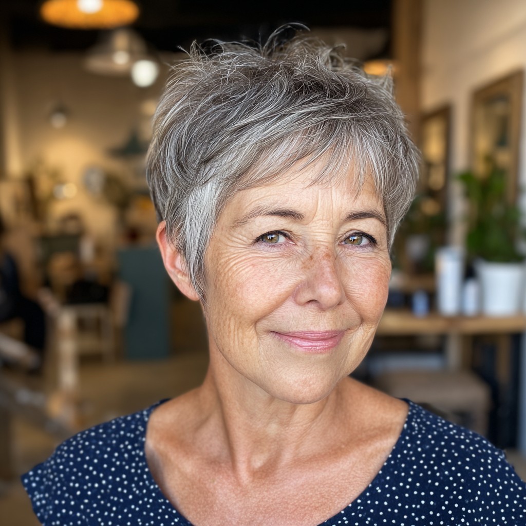 Chic Short Textured Pixie with Playful Volume