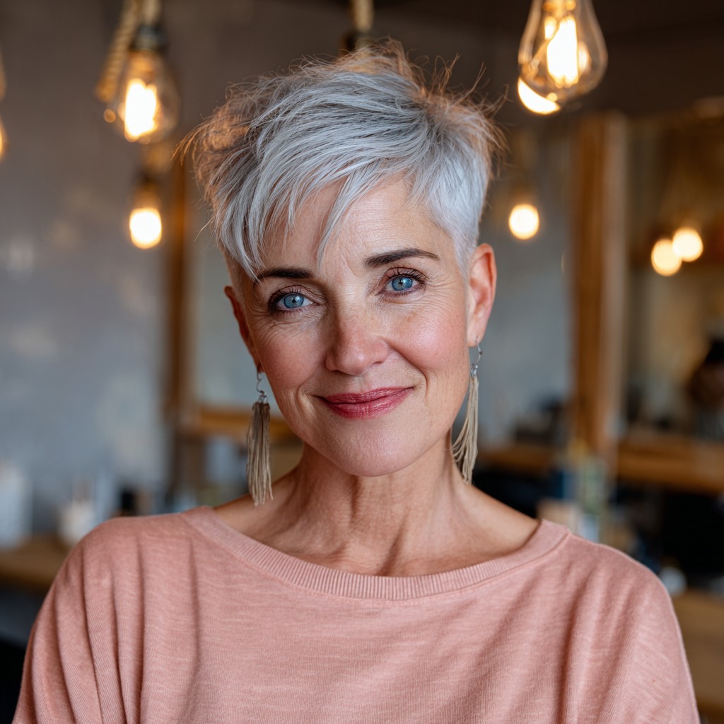 Chic Short Textured Pixie with Softly Styled Layers