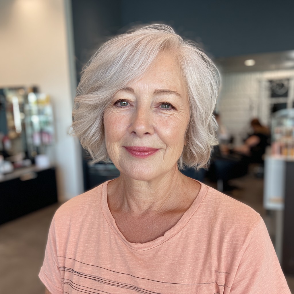 Chic Soft Wavy Bob with Subtle Volume