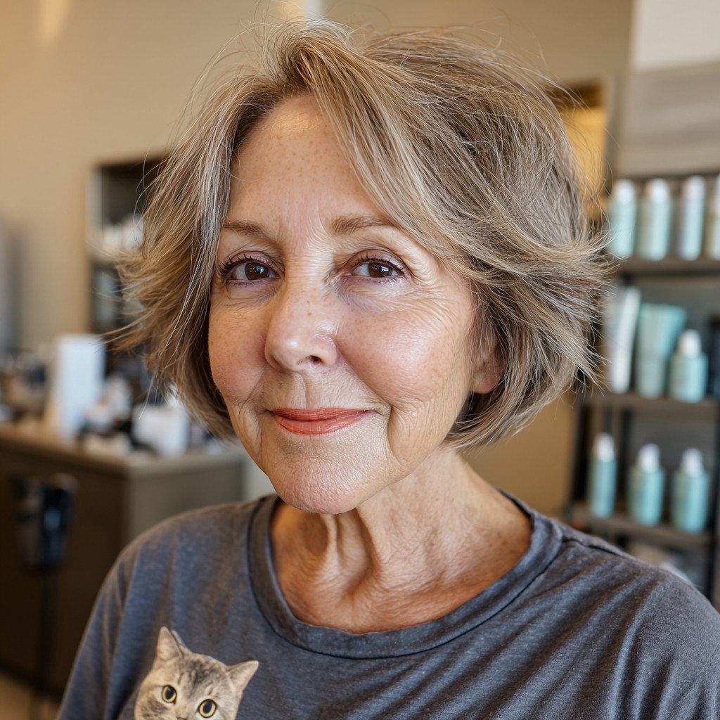 Chic Softly Layered Wavy Bob