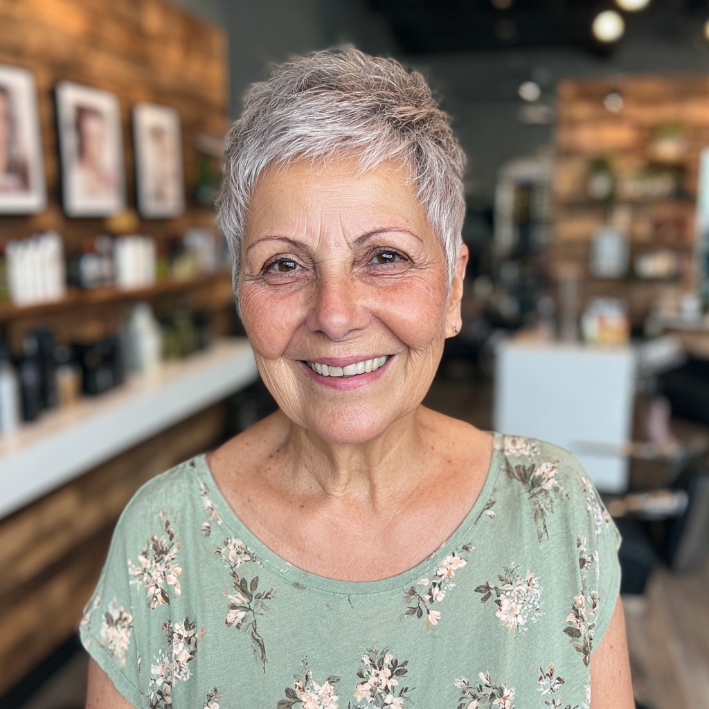 Chic Textured Short Pixie with Lively Volume