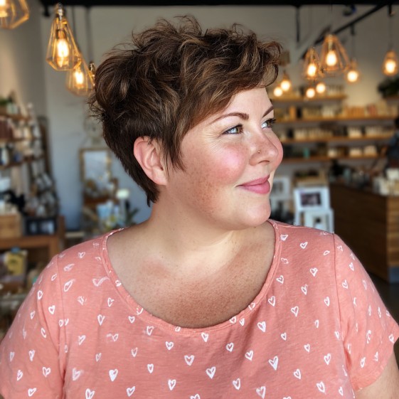 Choppy Layered Pixie Cut with Emphasized Volume