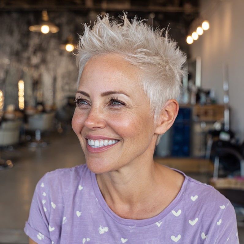 Dynamic Textured Pixie Cut with Edgy Layers