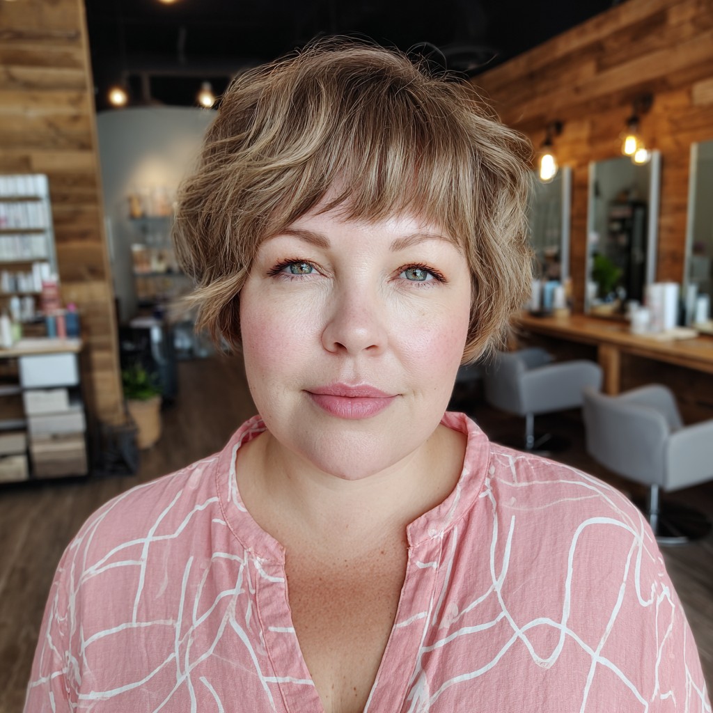 Effortless Textured Short Crop with Soft Volume