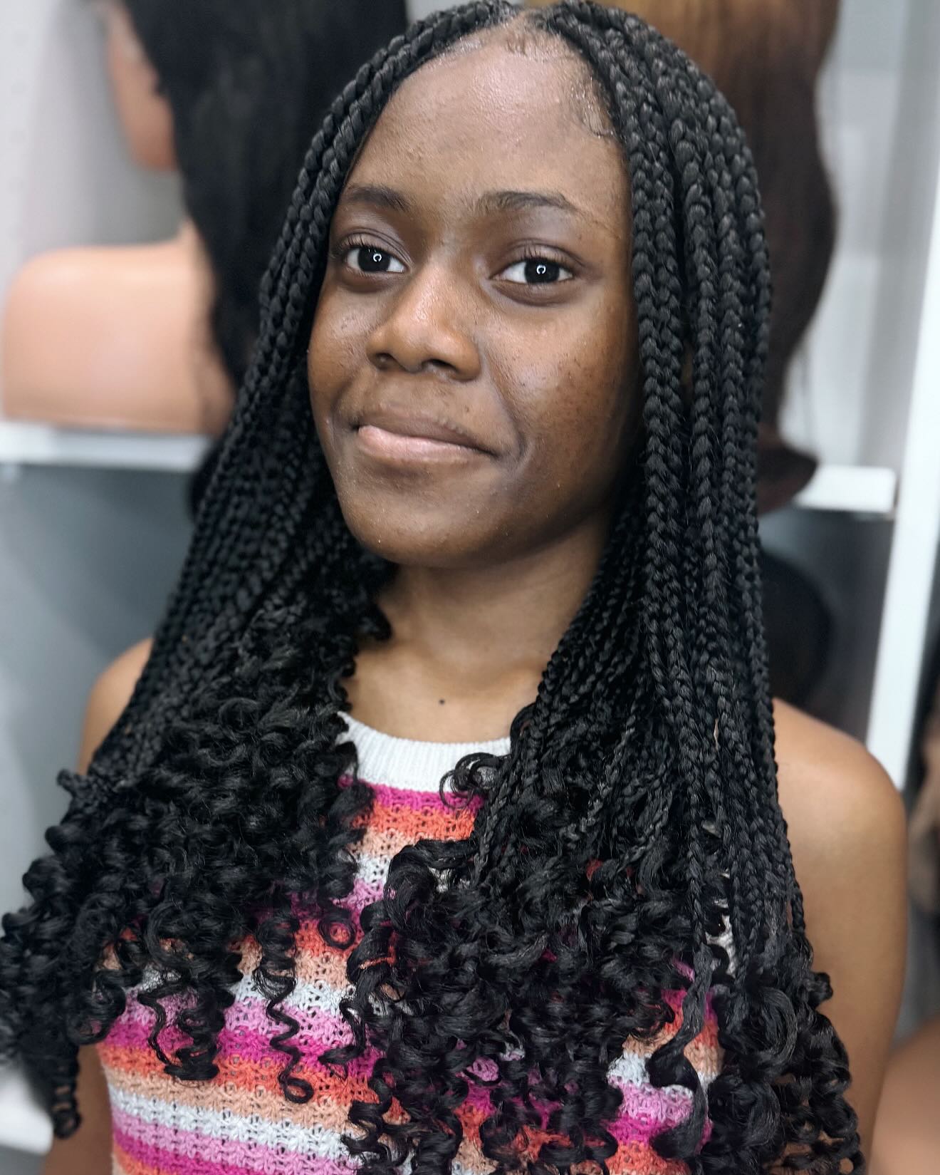 Elegant Long Crochet Braids with Bouncy Curled Ends