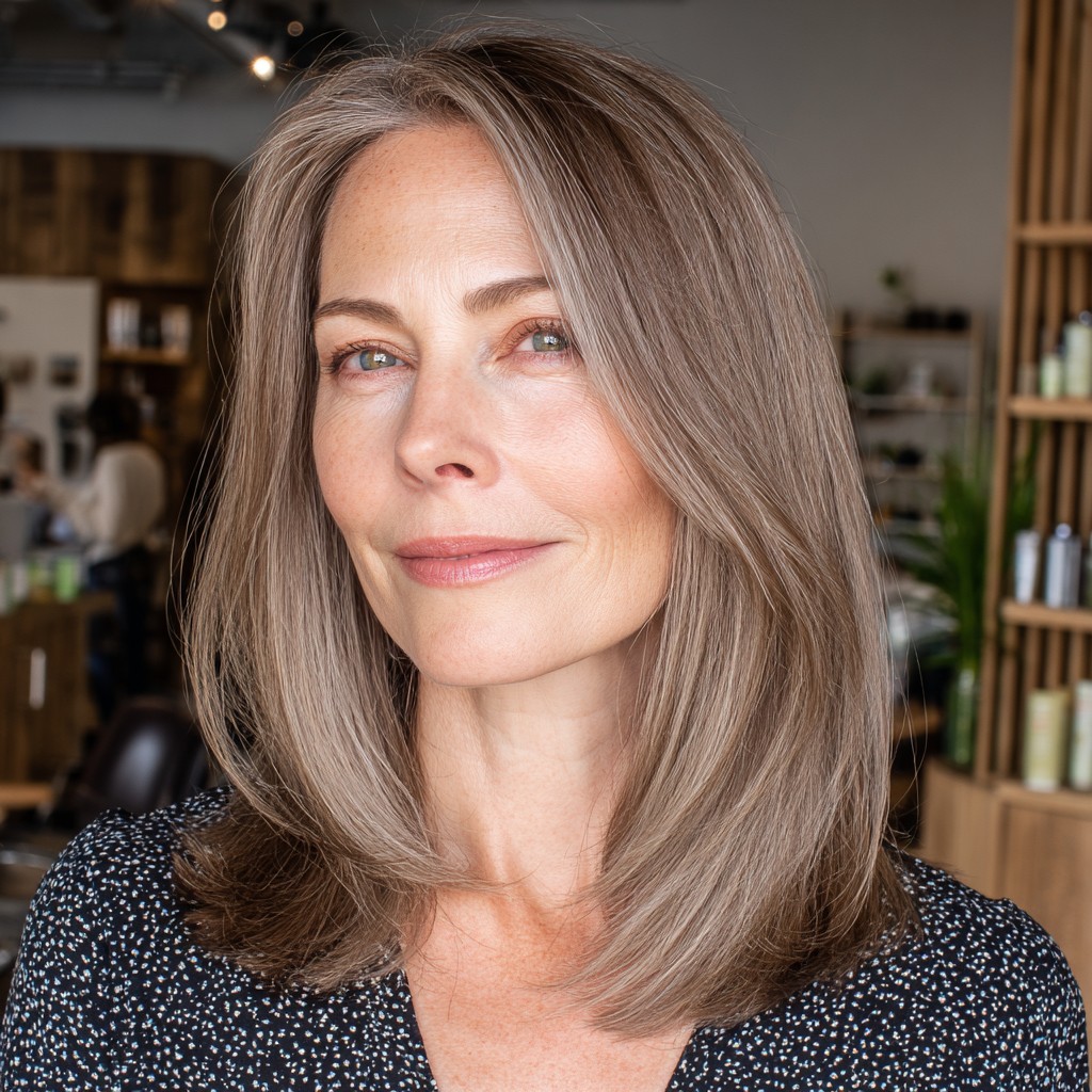 Elegant Long Layers with Subtle Movement