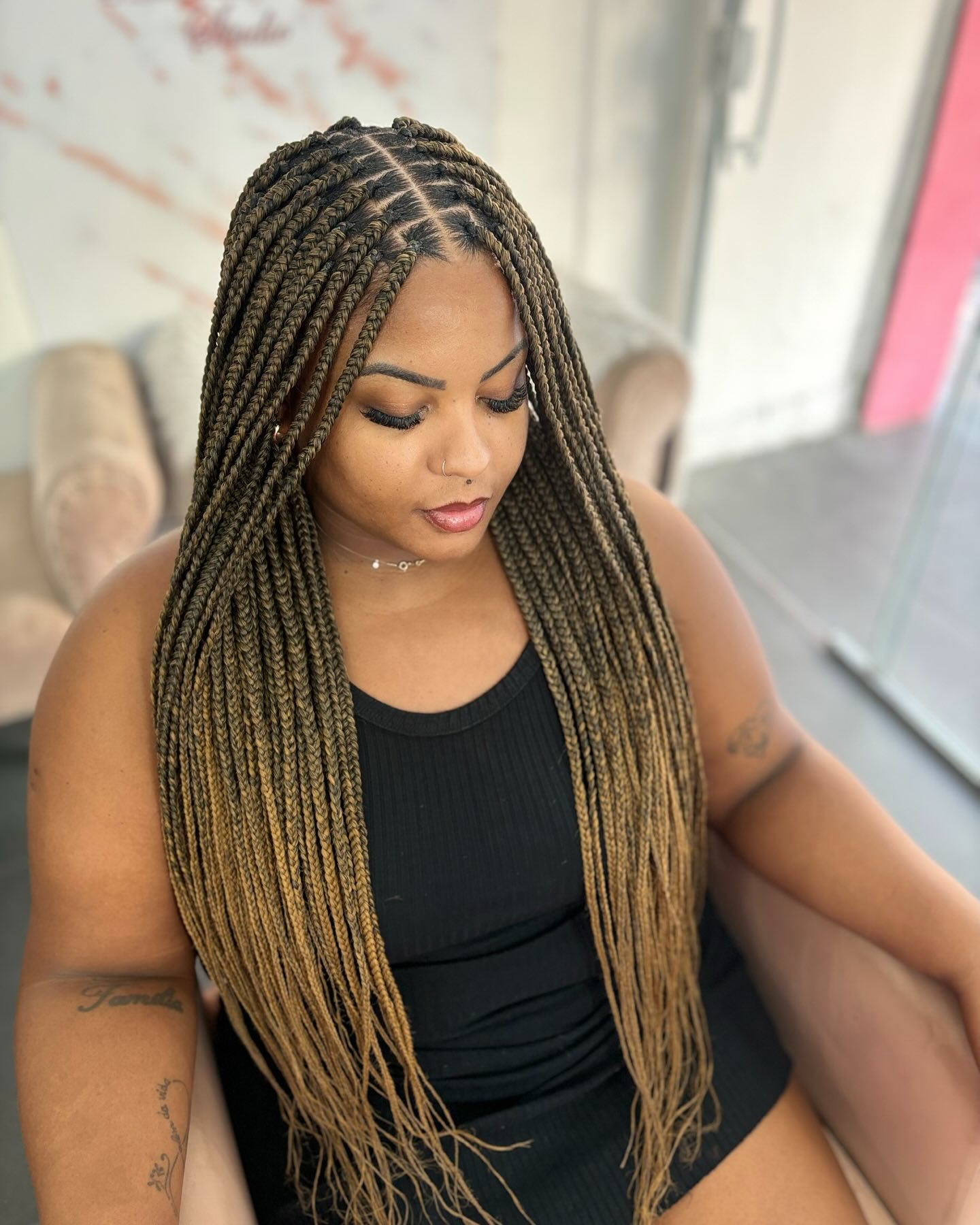 Elegant Long Ombre Box Braids